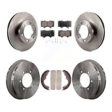 Front Rear Disc Brake Rotors Ceramic Pads And Drum Kit For Toyota Tacoma K8T-103703