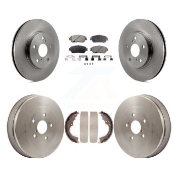 Front Rear Disc Brake Rotors Ceramic Pads And Drum Kit For 2004-2010 Toyota Sienna K8T-103704