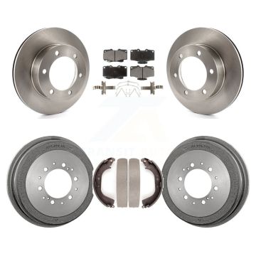 Front Rear Disc Brake Rotors Ceramic Pads And Drum Kit For Toyota 4Runner Tacoma K8T-103711