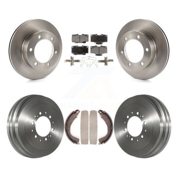 Front Rear Brake Rotor Ceramic Pad Drum Kit For 02 Toyota 4Runner With 15" Factory Wheels K8T-103713