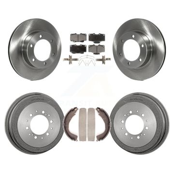Front Rear Brake Rotor Ceramic Pad Drum Kit For 01 Toyota 4Runner With 16" Factory Wheels K8T-103714