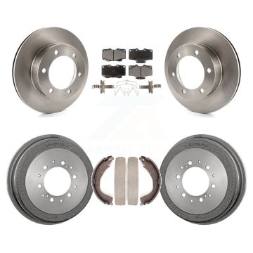 Front Rear Brake Rotor Ceramic Pad Drum Kit For 01 Toyota 4Runner With 15" Factory Wheels K8T-103715