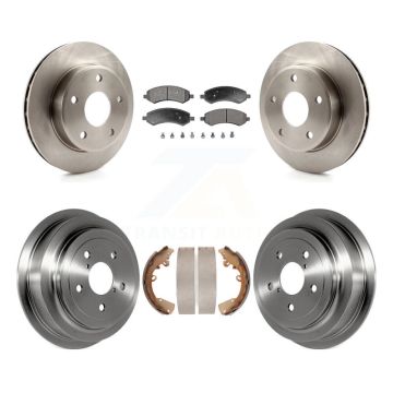 Front Rear Disc Brake Rotor Ceramic Pad & Drum Kit For Dakota Dodge Ram Mitsubishi Raider K8T-103719
