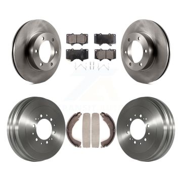 Front Rear Disc Brake Rotors Ceramic Pads And Drum Kit For 2004-2006 Toyota Tundra K8T-103722