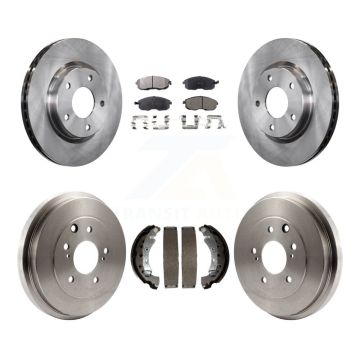 Front Rear Disc Brake Rotors Ceramic Pads And Drum Kit For Nissan Sentra K8T-103728