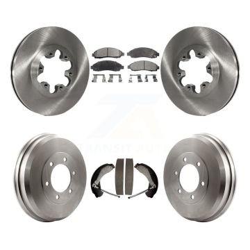 Front Rear Brake Rotor Ceramic Pad Drum Kit For Chevrolet Colorado GMC Canyon Isuzu i-280 K8T-103740