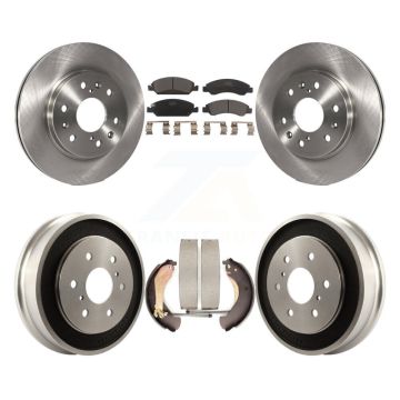 Front Rear Disc Brake Rotors Ceramic Pad Drum Kit For Chevrolet GMC Silverado 1500 Sierra K8T-103742