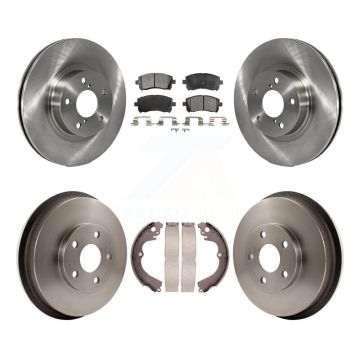 Front Rear Brake Rotor Ceramic Pad And Drum Kit For 1998-2002 Subaru Forester 4-Wheel ABS K8T-103745