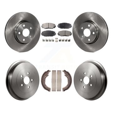 Front Rear Disc Brake Rotors Ceramic Pads And Drum Kit For Toyota Corolla K8T-103746