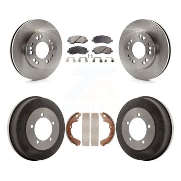 Front Rear Brake Rotor Ceramic Pad Drum Kit For Mitsubishi Eclipse Galant From 06/01 2.4L K8T-103748