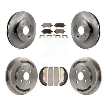Front Rear Disc Brake Rotors Ceramic Pads And Drum Kit For Chevrolet Cobalt Pontiac G5 K8T-103755