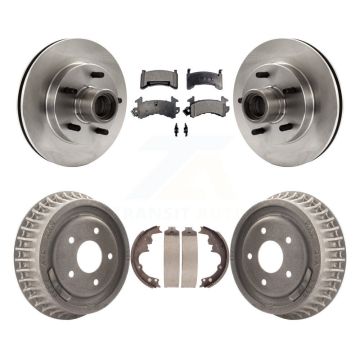 Front Rear Brake Rotor Hub Ceramic Pad Drum Kit For Chevrolet S10 GMC Sonoma Blazer Jimmy K8T-103767