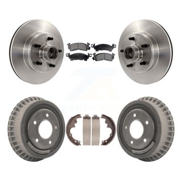 Front Rear Disc Brake Rotors Hub Ceramic Pads And Drum Kit For Chevrolet Astro GMC Safari K8T-103769