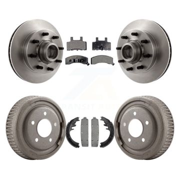Front Rear Brake Rotors Ceramic Pad & Drum Kit For Chevrolet C1500 Suburban DIESEL engine K8T-103798