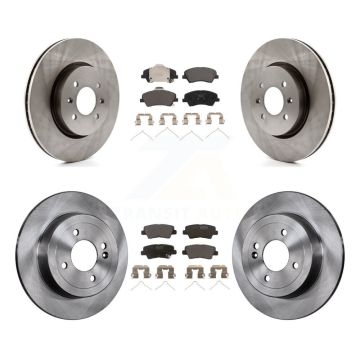 Front Rear Disc Brake Rotors And Ceramic Pads Kit For Kia Rio Hyundai Accent K8T-103812