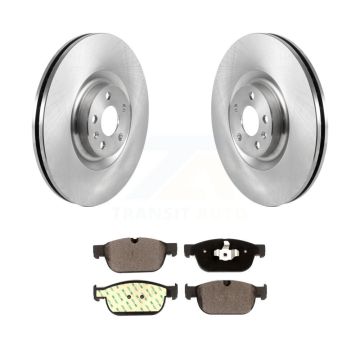Front Brake Rotors & Ceramic Pad Kit For 16-23 Volvo XC90 With 366mm Diameter Rotor K8T-103829