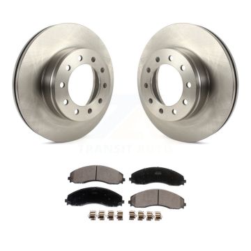 Front Disc Brake Rotors And Ceramic Pads Kit For Ford F-450 Super Duty F-550 F-600 K8T-103848