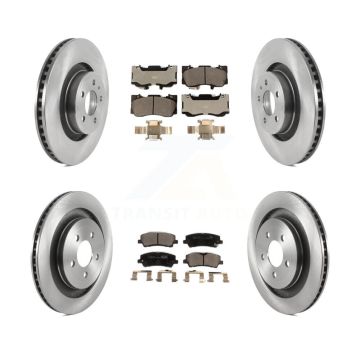 Front Rear Brake Rotor Ceramic Pad Kit For 2015-2019 Ford Mustang GT Premium/GT with 5.0L K8T-103856