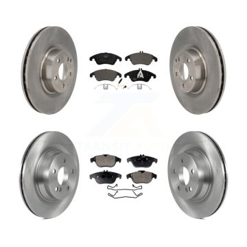 Front Rear Disc Brake Rotors And Ceramic Pads Kit For 2010-2011 Mercedes-Benz E550 Coupe K8T-103862