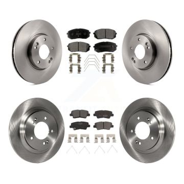 Front Rear Disc Brake Rotors And Ceramic Pads Kit For 2017-2019 Kia Soul EV K8T-103883
