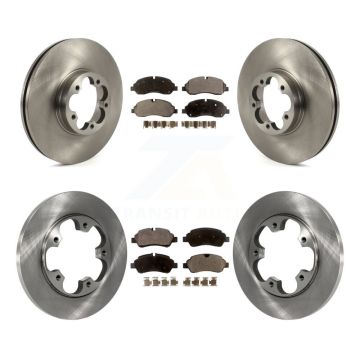 Front Rear Brake Rotor And Ceramic Pad Kit For 2016 Ford Transit-350 HD With 5 Lug Wheels K8T-103891