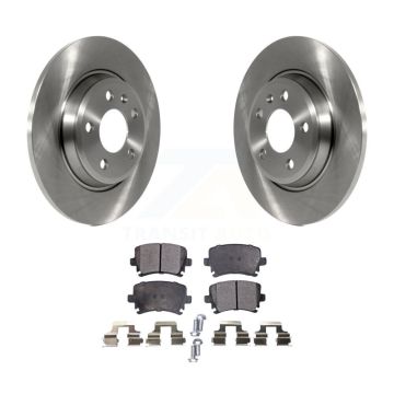Rear Brake Rotors Ceramic Pad Kit For 2009 Audi A4 Quattro With 300mm Diameter Rotor K8T-103919