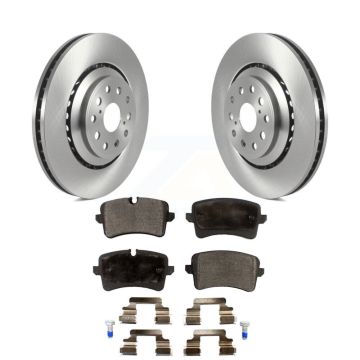 Rear Disc Brake Rotors And Ceramic Pads Kit For Audi S6 S7 A8 Quattro S8 K8T-103920