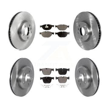 Front Rear Disc Brake Rotor And Ceramic Pad Kit (6Pc) For BMW 535i GT xDrive 740Li 740i 7 K8T-103938