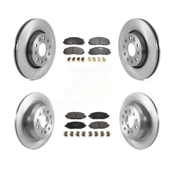 Front Rear Disc Brake Rotors And Ceramic Pads Kit For 2018-2020 Jeep Wrangler Rubicon K8T-103989