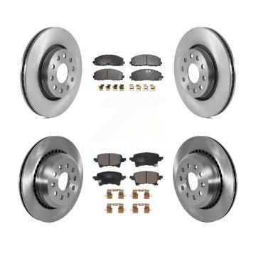 Front Rear Disc Brake Rotors And Ceramic Pads Kit For 2020-2023 Jeep Gladiator K8T-103990