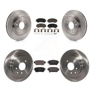 Front Rear Brake Rotor Ceramic Pad Kit For Nissan Rogue Sport With Electric Parking K8T-103993