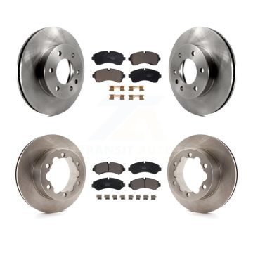 Front Rear Disc Brake Rotor & Ceramic Pad Kit For Mercedes-Benz Sprinter 3500 4500 3500XD K8T-103998