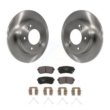Rear Disc Brake Rotors And Ceramic Pads Kit For Hyundai Kona Kia Seltos K8T-104008