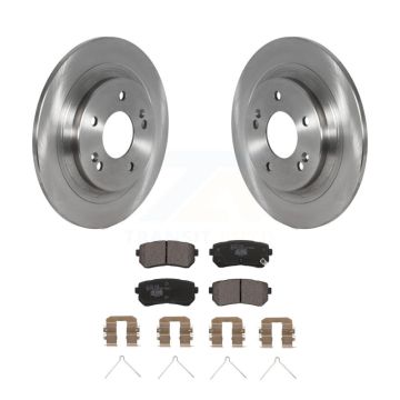 Rear Disc Brake Rotors And Ceramic Pads Kit For Hyundai Kona Kia Seltos K8T-104009