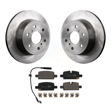 Rear Disc Brake Rotors Ceramic Pad Kit For 2019 GMC Sierra 1500 With Manual Parking K8T-104013
