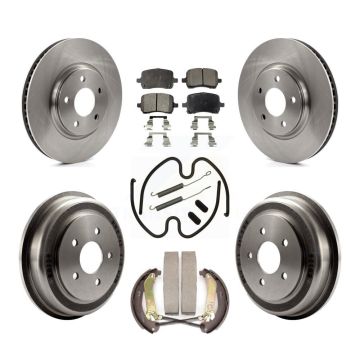 Front Rear Disc Brake Rotors Ceramic Pads And Drum Kit (7Pc) For Chevrolet Malibu K8T-104020