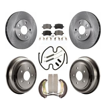 Front Rear Disc Brake Rotors Ceramic Pads And Drum Kit (7Pc) For Chevrolet Malibu K8T-104022