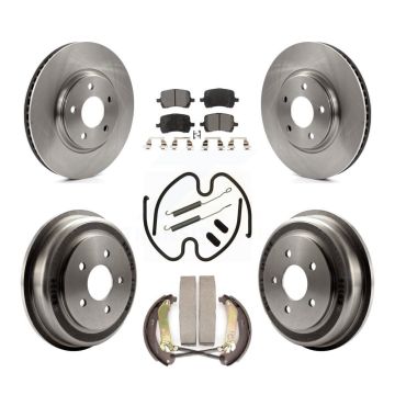 Front Rear Disc Brake Rotors Ceramic Pads And Drum Kit (7Pc) For Chevrolet Malibu K8T-104023