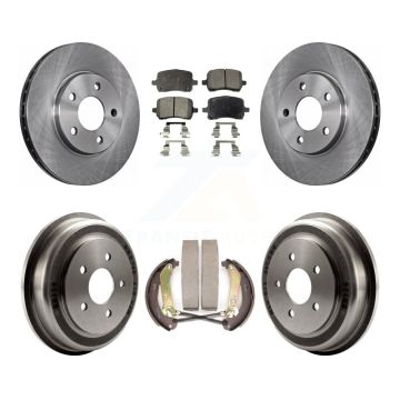Front Rear Disc Brake Rotors Ceramic Pads And Drum Kit For Chevrolet Malibu K8T-104025