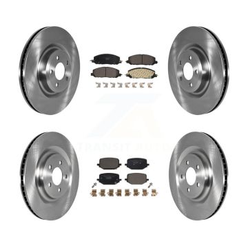 Front Rear Disc Brake Rotor & Ceramic Pad Kit For Lincoln Aviator Ford Police Interceptor K8T-104054