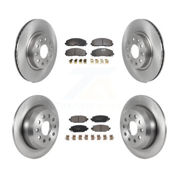 Front Rear Disc Brake Rotors And Ceramic Pads Kit For 2018-2020 Jeep Wrangler Sport K8T-104057