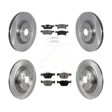 Front Rear Disc Brake Rotors And Ceramic Pads Kit For 2019-2024 Subaru Ascent K8T-104060