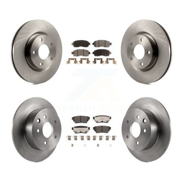 Front Rear Brake Rotors Ceramic Pad Kit For 19-20 Nissan Altima With Manual Parking K8T-104062