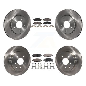 Front Rear Disc Brake Rotor And Ceramic Pad Kit For Nissan LEAF With Manual Parking K8T-104063