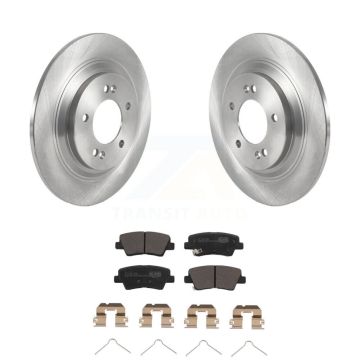 Rear Disc Brake Rotors And Ceramic Pads Kit For Kia Cadenza With Electric Parking K8T-104065