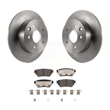 Rear Brake Rotors & Ceramic Pad Kit For 19-20 Nissan Altima AWD With Manual Parking K8T-104069
