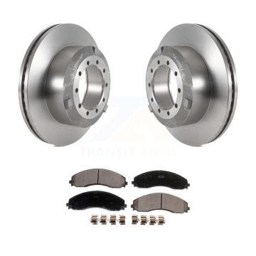 Rear Disc Brake Rotors And Ceramic Pads Kit For Ford F-450 Super Duty F-550 F-600 K8T-104079