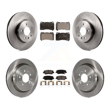 Front Rear Disc Brake Rotors And Ceramic Pads Kit For Cadillac ATS K8T-104090
