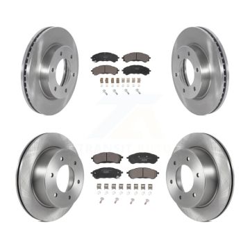 Front Rear Disc Brake Rotors And Ceramic Pads Kit For 2019-2023 Ford Ranger K8T-104095