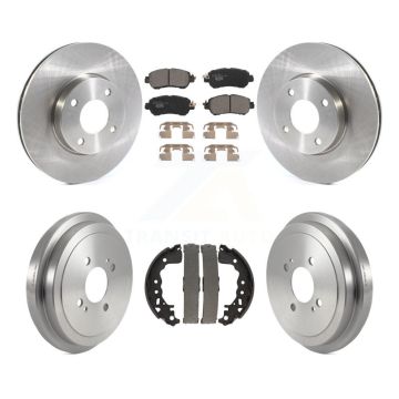 Front Rear Disc Brake Rotors Ceramic Pads And Drum Kit For Nissan Kicks Versa K8T-104102